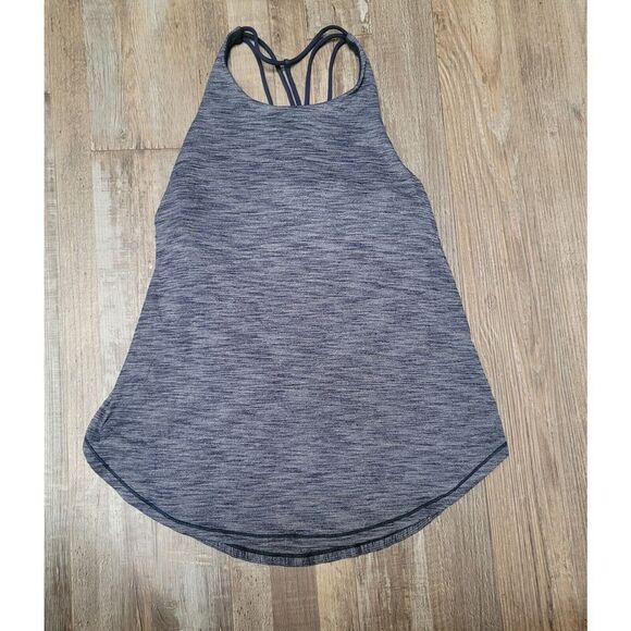 Lululemon Raise The Barre Tank Tiger Space Dye Gray / Dark Carbon Size 8 - Picture 2 of 5